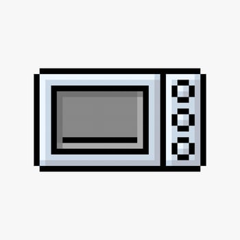 Microwave in pixel art style vector