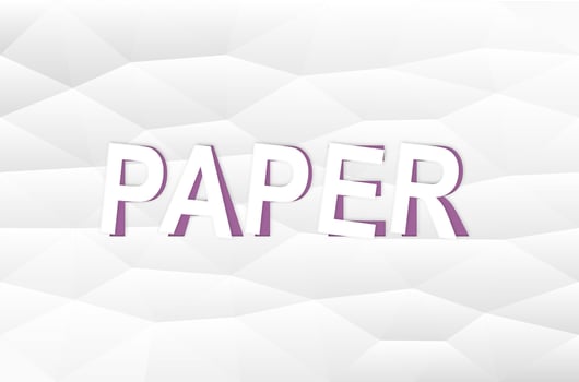 Paper text effect template design with 3d paper cut out style use for business brand and logo. Design element for leaflets, cards, envelopes, covers, flyers sales. Vector illustration.