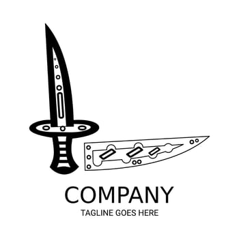 Very cool letter L sword logo design. vector