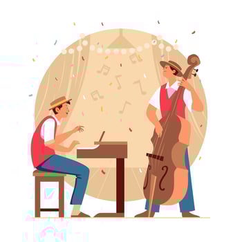 Jazz Musician Characters vector