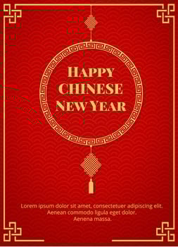 Happy chinese new year design template vector