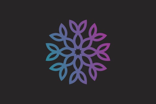 beautiful betta fish logo design with circular concept and gradient color vector