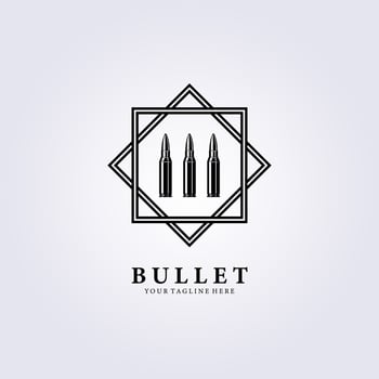 bullet badge emblem logo square vector illustration design