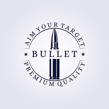 bullet logo brand icon circle badge vector illustration design