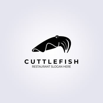 Cuttlefish restaurant logo vector illustration design, vintage logo