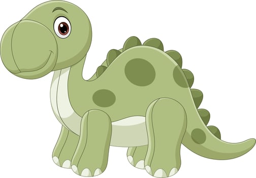 Cute dinosaurs doll on white background vector