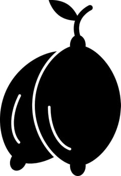 Lemon Glyph Icon Fruit Vector