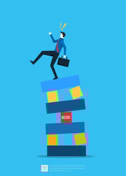Risk in business concept vector illustration.