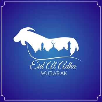 Illustration vector design of Eid Al Adha background template