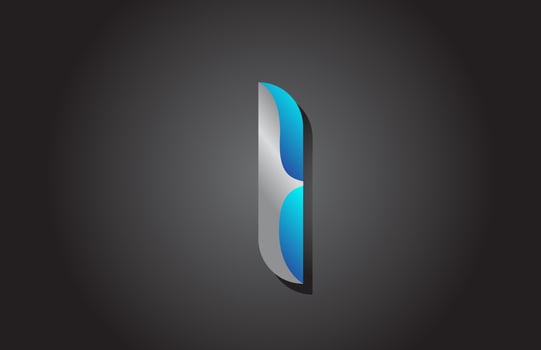 I alphabet letter logo icon. Creative design for company and business vector