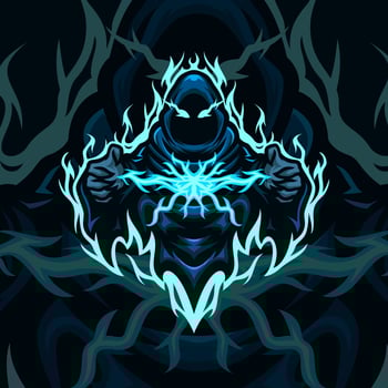Reaper masscot logo esport vector