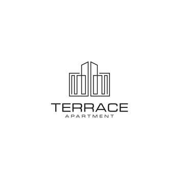 Illustration Vector Graphic Terrace Apartment. Perfect for all types of Corporate Buildings, Hotels, Apartments etc.