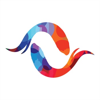 couple of Koi fish illustration in realistic brush modern art style vector