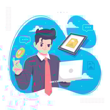 digital asset concept illustration background vector