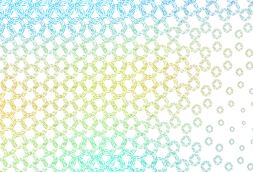 Light blue, yellow vector cover with spots.