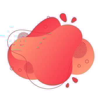 Abstract fluid design element. Minimalistic background for text. Wavy bubble banner, poster clipart with lines, dots. Gradient liquid pink flat shape. Geometric color illustration. Isolated vector