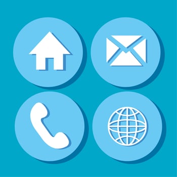 four social media icons vector