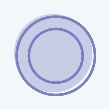 Icon Plate - Two Tone Style - Simple illustration,Editable stroke vector