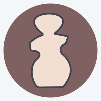Icon Human Sculpture - Color Mate Style- Simple illustration, Good for Prints , Announcements, Etc vector