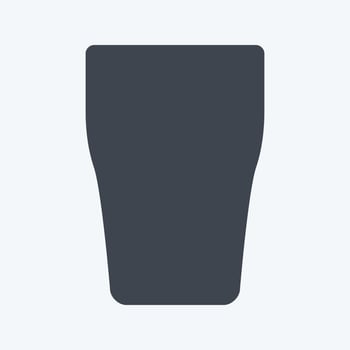 Icon Glass - Glyph Style - Simple illustration,Editable stroke vector