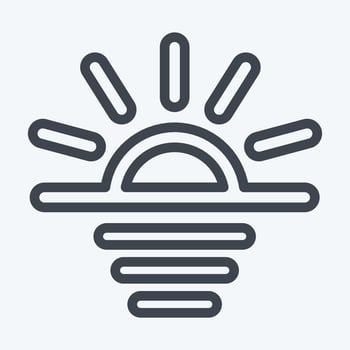 Icon Sunrise - Color Mate Style vector