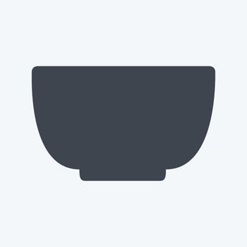 Icon Bowl - Glyph Style - Simple illustration,Editable stroke vector