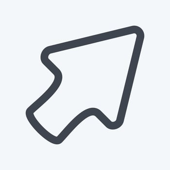 Icon Up Right - Line Style vector