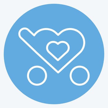 Favorite Icon in trendy blue eyes style isolated on soft blue background vector