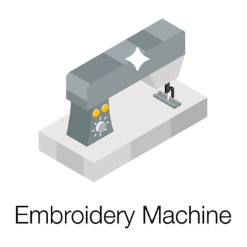 Embroidery Machine Conceptsg vector