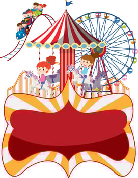 Empty Carnival Circus Banner vector