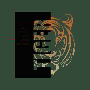 Wild Tiger T Shirt Design vector