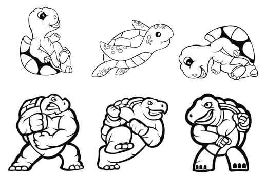 inspiration Angry ninja turtle mascot sport gaming esport logo for squad team club vector