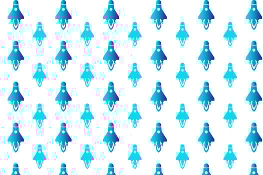 Abstract Modern Rocket Pattern Background vector