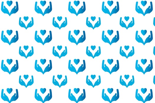 Abstract Peace Hands Pattern Background vector