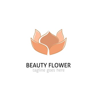 luxury beauty flower logo design flower and leaf logotype. universal premium brand template. beauty industry, cosmetic, jewelry, boutique, salon, hotel symbol icon vector