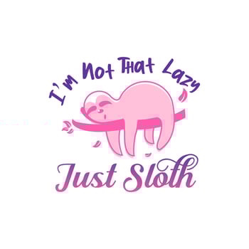 sloth vector illustration animal design