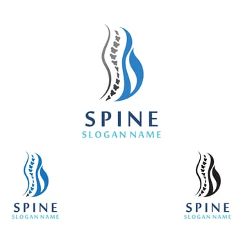 Spine chiropractic Care logo designs concept, Backbone Logo template vector