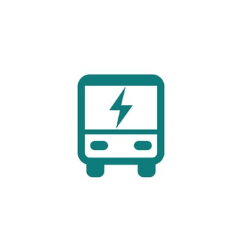 electric bus icon on white vector