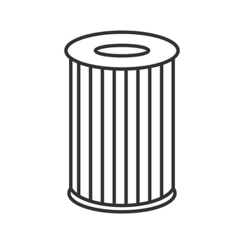 Car air filter linear icon. Thin line illustration. Contour symbol. Vector isolated outline drawing