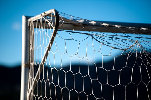 Net of a football goal photo