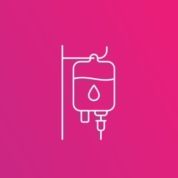 iv bag, medical drip line icon vector