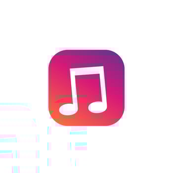 music icon for apps and web vector
