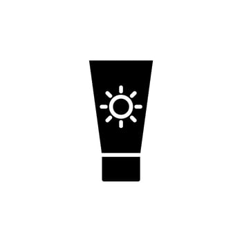 Sunblock, Sunscreen, Lotion, Summer Solid Icon, Vector, Illustration, Logo Template. Suitable For Many Purposes. vector