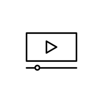 Video, Play, Film, Player, Movie Line Icon, Vector, Illustration, Logo Template. Suitable For Many Purposes. vector
