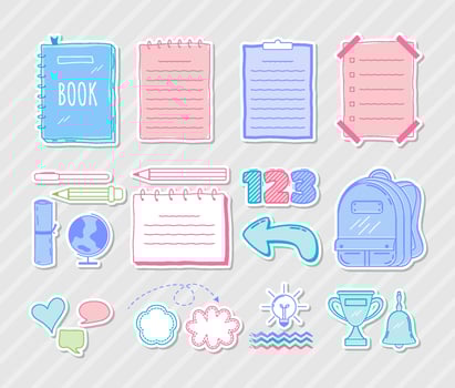 Journal Template School Sticker vector