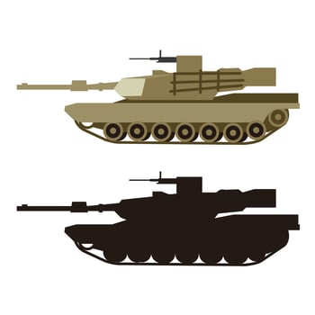 military armored vehicle side view vector design