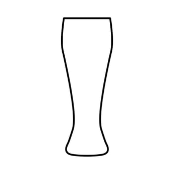 Beer glass black color icon . vector