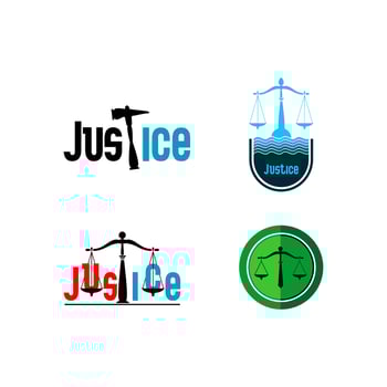 JUSTICE ICON VECTOR, JUSTICE LOGO vector