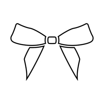 Bow it is black icon . vector