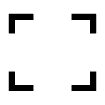 Symbol full screen black color icon . vector